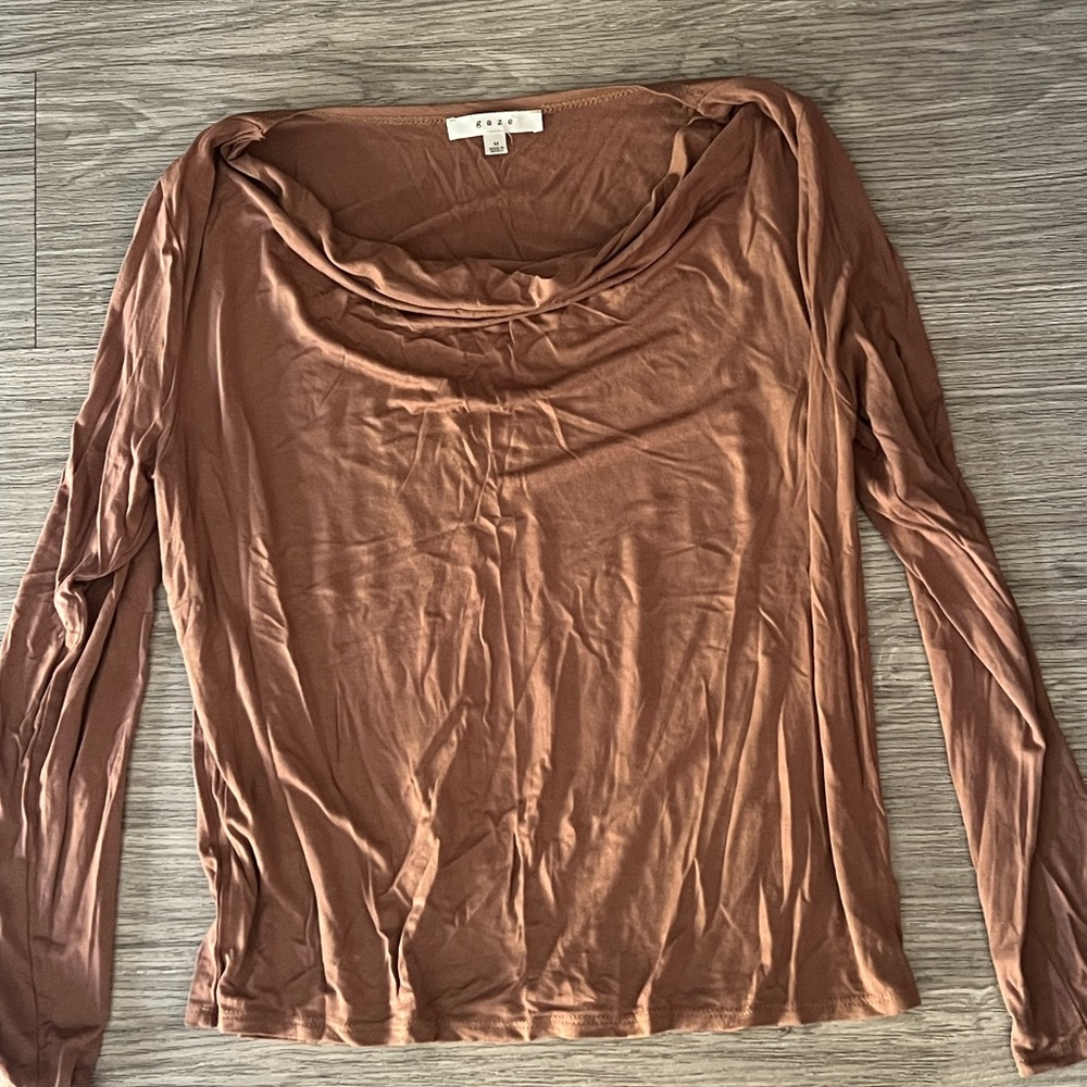 Aritzia Copper Long Sleeve Cowl Neck Top & Tank top